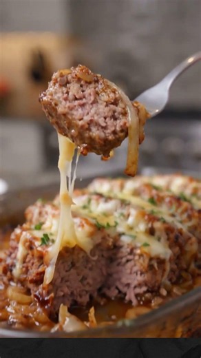 French Onion Meatloaf with Gruyère