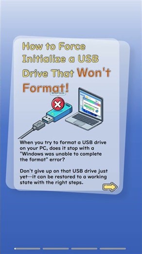 How to Force Initialize a USB Drive That Won't Format!