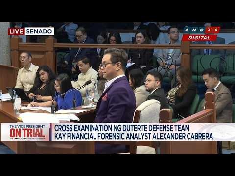 Defense counsel Ferrer grills Cabrera on computation on VP Duterte's alleged business shares | ANC