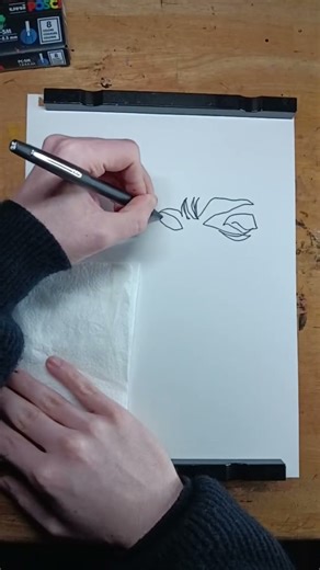 Live highlight- blind contour #drawing #inkdrawing #artpractice #livestream #wipartwork