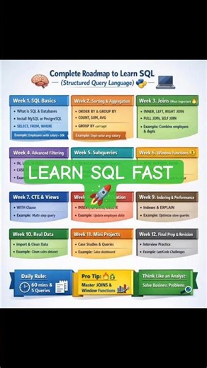 Complete SQL Roadmap for Beginners 🚀 | Learn SQL Step by Step