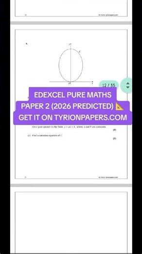 Edexcel A level Maths Paper 2 2026 Predicted Papers