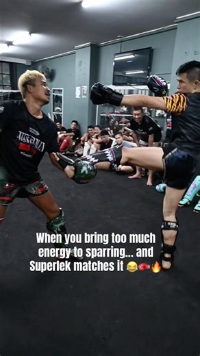 When you bring too much energy to sparring… and Superlek matches it 😂🥊🔥 #shorts #muaythai