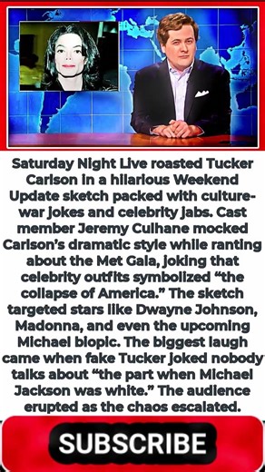 SNL Flames Tucker Carlson With Impression Riffing on Michael Jackson, Met Gala
