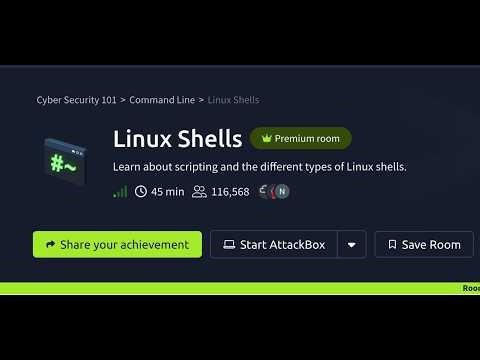 Linux Shell, Cybersecurity 101 Tryhackme #day1