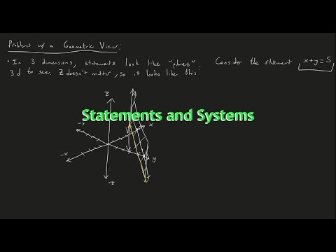 Linear Algebra | Statements and Systems