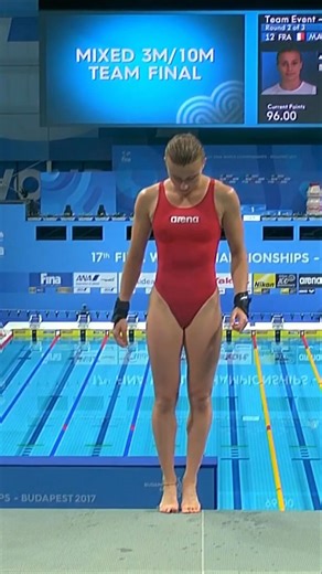 LAURA MARION - 10M and 1M SEMI-FINAL DIVING WOMEN'S - ROUND 01 #WomensSports