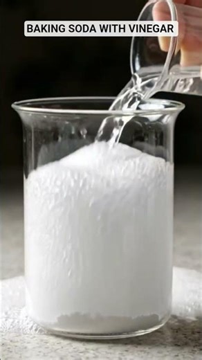 Watch the classic vinegar + baking soda reaction come alive! 🧪✨