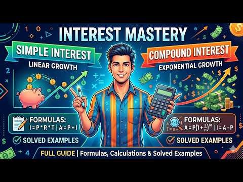 Simple & Compound Interest Mastery | Formulas, Calculations & Solved Examples (Full Guide)