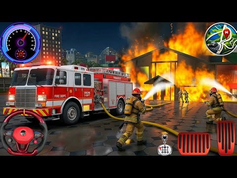 Fire Truck Rescue Simulator 3D - 911 US Emergency Firefighter Rescue - Android Gameplay