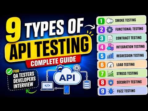 9 Types of API Testing Explained | Complete API Testing with guide and example