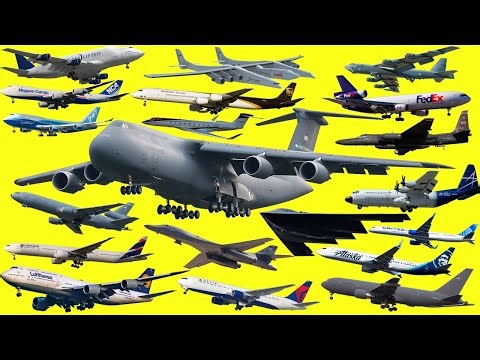 Types of Airplanes – LARGEST AIRCRAFT and BIGGEST AIRPLANE in USA | Learn Airplane Names and Sounds