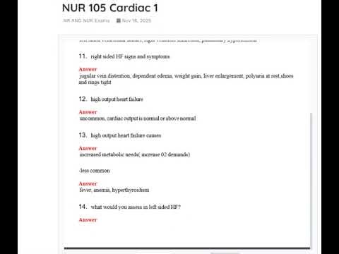 NUR 105 Cardiac 1