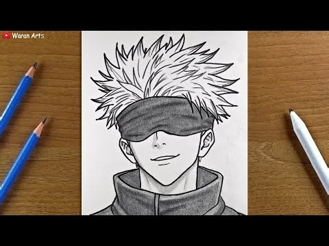 How to Draw Gojo Satoru - Jujutsu Kaisen Step by Step Tutorial | Easy Anime Pencil Drawing