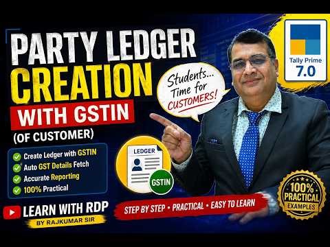 Students MUST Learn This! Party Ledger Creation with GSTIN | Tally Prime