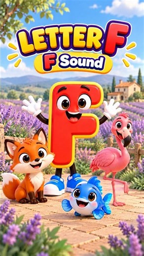 Letter F Song | F Sound 🦊🐟🦩 #AlphabetForKids #ABCForKids #PhonicsForKids
