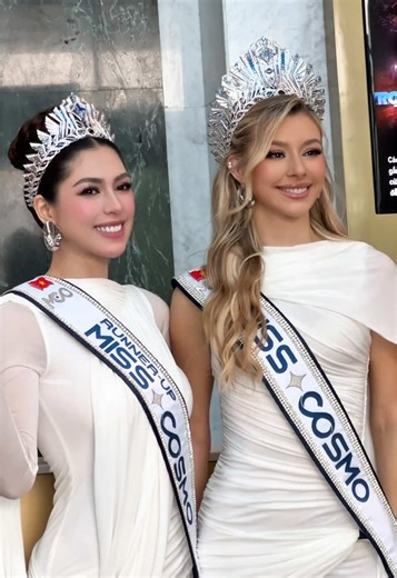 It was a proud moment as Miss Cosmo 2025 @yolina lindquist and Runner-up Miss Cosmo 2025 @Chelsea Fernandez ♓ visited the headquarters of VTV in Hanoi, Vietnam’s national television broadcaster, a moment of connection reflecting the growing dialogue between Miss Cosmo and audiences across the country. #MissCosmo #YolinaLindquist #ChelseaFernandez #ImpactfulBeauty #UniMedia