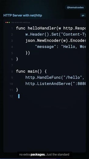 Go Tutorial #18: HTTP — Build a REST API with net/http #Short #Short