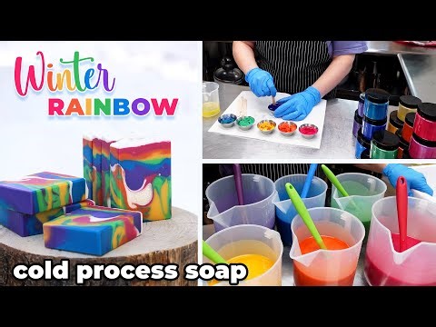 🌈 Winter Rainbow Soap! | MO River Soap