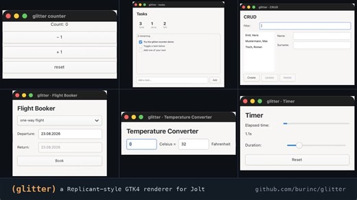 #clojure #jolt #gtk4 #replicant #functionalprogramming #ffi #nativecompilation #opensource #desktopapps #chezscheme #clojurecommunity #uiprogramming | Burin C.
