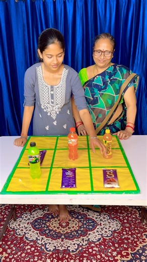 Tic Tac Toe with cold drink 🍷 and chocolate 🍫 challenge 🥰#youtubeshorts #shorts