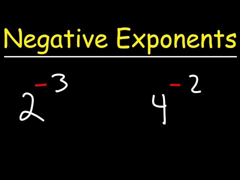 How to Solve Negative Exponents
