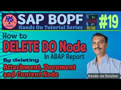 Delete Data From DO Node (BOPF Tutorial - #19)