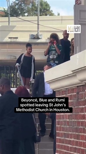 Beyoncé, Blue Ivy & Rumi Spotted Leaving Houston Church