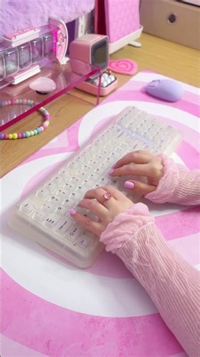 [AD] ASMR unboxing a full layout clear tech keyboard 🤍 details in description
