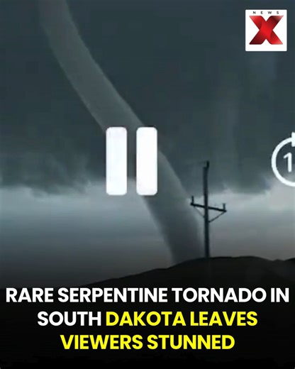 Raw dashboard footage captured by storm chaser Connor Croff shows a rare serpentine tornado twisting fluidly across the landscape near South Dakota. The tornado’s smooth, snake-like motion—described by many as “glitchy” or CGI-like—has triggered intense debate online. Widely being called one of the strangest tornadoes of the year, the clip has once again highlighted how unpredictable and extreme weather events are becoming. #Tornado #SerpentineTornado #SouthDakota #ExtremeWeather #StormChaser #N