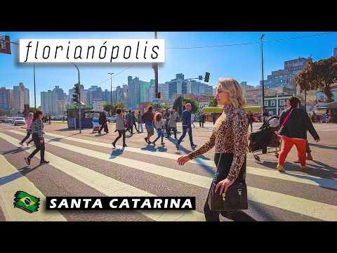 Florianópolis Walking Tour — City Center — Santa Catarina, Brazil 🇧🇷 【 4K UHD 】
