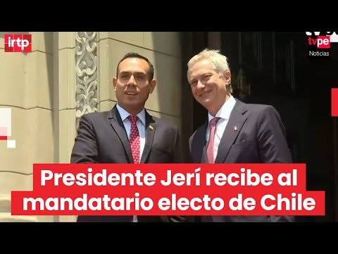 Presidente José Jerí recibe al mandatario electo de Chile en Palacio de Gobierno