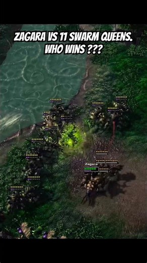 SC2.BattleRumBle: Zagara vs 11 Swarm Queens #rts #starcraft2 #스타크래프트2 #sc2 #UnitBattle