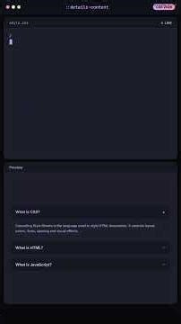 Native Animated Accordions -- Zero JavaScript #shorts #css #webdev