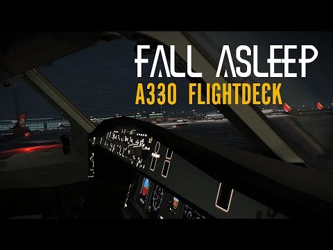 Fall Asleep in the Flightdeck | A330 Winter Night at JFK | Snowy Christmas Eve Ambience