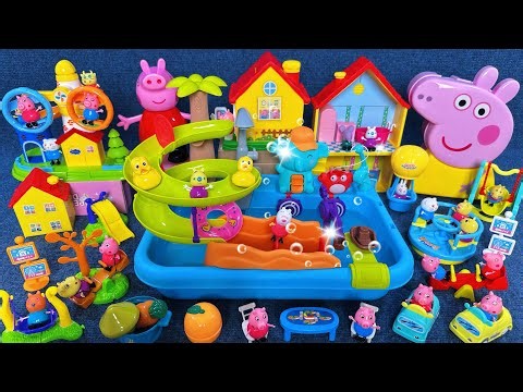 17 Minutes Satisfying with Unboxing Peppa Pig Water Park Slide Pool Playset ASMR｜Review Toys