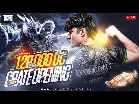 1,20,000 UC Black Mummy set Opening | Scrims | GoBLiN is Live BGMI! ❤️🫶 #iQOO