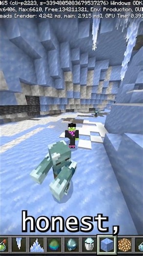The new ice caves in minecraft