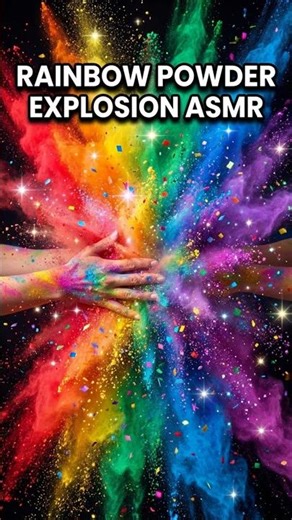 🌈 Asmr Rainbow Powder Explosion 💥 #shorts #ai #asmr #ytshorts