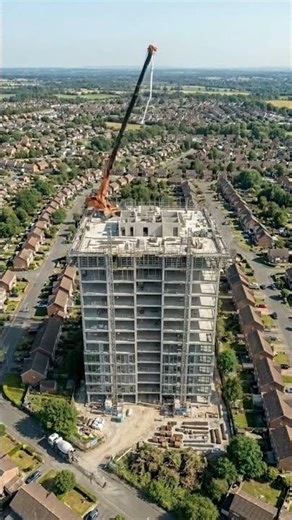 High-Rise Apartment Construction | From Empty Land to Modern Tower (Drone View) #automobile #home