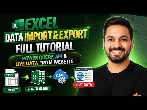 Excel Data Import & Export Full Tutorial | Power Query, API & Live Data from Website 😍