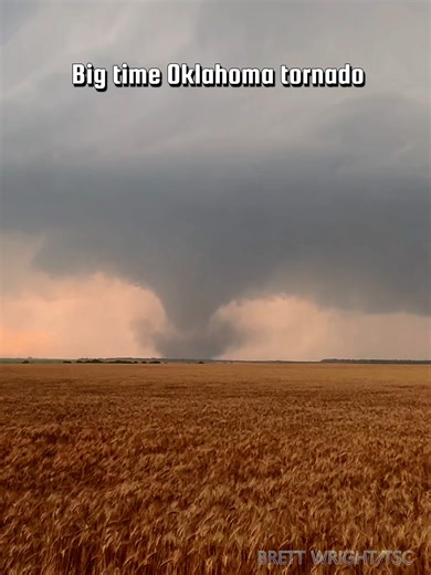 Archive: Intense #tornado near Duke, Oklahoma on May 23, 2024. Footage provided by TSCs @wxmstr Brett Wright