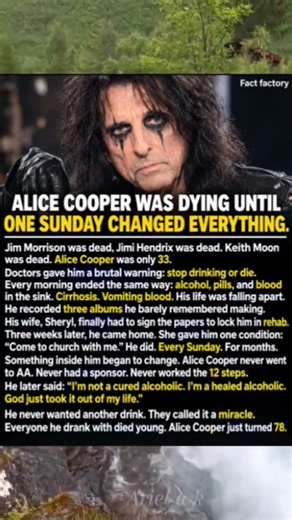 #AliceCooper #RockLegend #Recovery #Faith #Inspiration #NeverGiveUp #SecondChances #Motivation