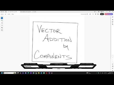 "Program: 2-Vector Components by Addition" | Visual Studio C++ | PTI