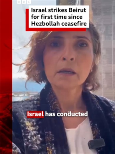 Israel has attacked Beirut for the first time since it agreed to a ceasefire in the war with the Lebanese armed group Hezbollah. #Beirut #Israel #BBCNews