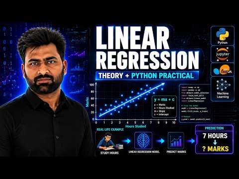 Linear Regression in Machine Learning | Theory + Python Practical | Data Science Lecture 30