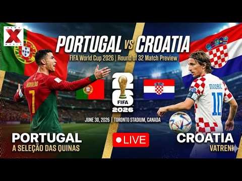 WATCH LIVE FIFA | Portugal vs Croatia | FIFA World Cup 2026 Round of 32 | NewsX World