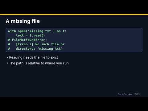 Python for Beginners Ep 15 - Reading and writing files | CodeGurukul