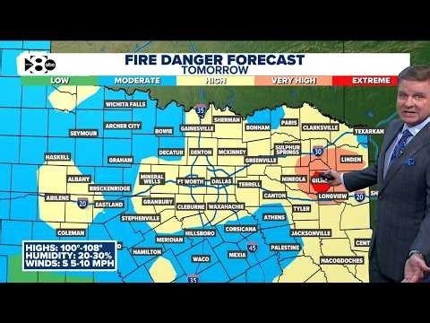DFW Weather: Extreme heat warning and elevated fire threat continue into the weekend