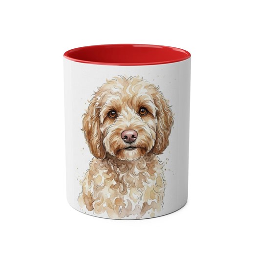 Cockapoo Watercolor Portrait Ceramic Mug | Dog Lover Gift - Etsy